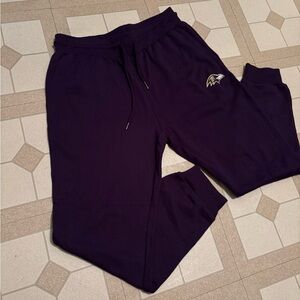 NEW Men's Purple NFL Baltimore Ravens Team Logo Sweatpants